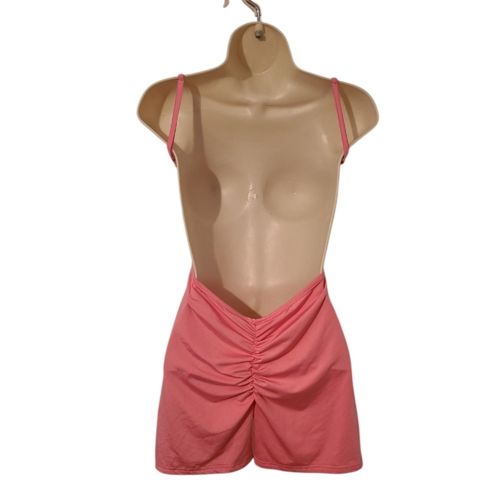 Pink Backless Romper - Picture 4 of 6